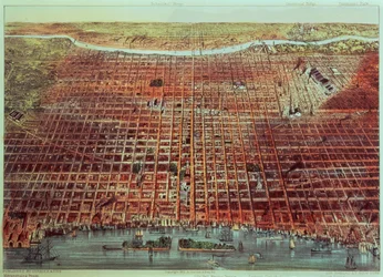 Algemeen uitzicht op Philadelphia, 1875